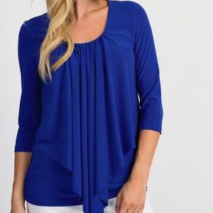 Joseph Ribkoff Royal blue pleated tunic